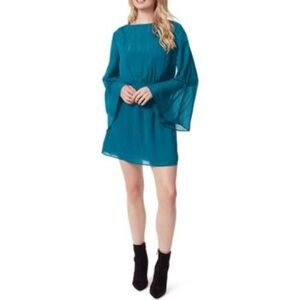 Jessica Simpson Blue Mini Dress with Bell Sleeves for Cocktail